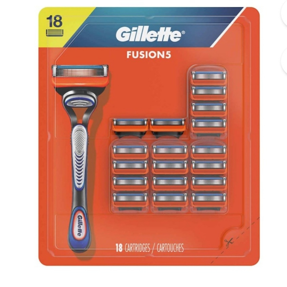 GBrand New And Sealed Geillette Fusion5 Men's Razor Blade Refill Cartridges (18)